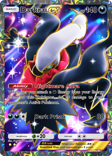 Darkrai ex full art from Space-Time Smackdown in Pokemon TCG Pocket