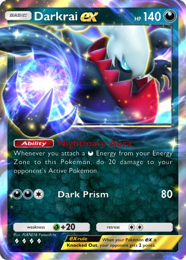 Darkrai ex from Space-Time Smackdown in Pokemon TCG Pocket