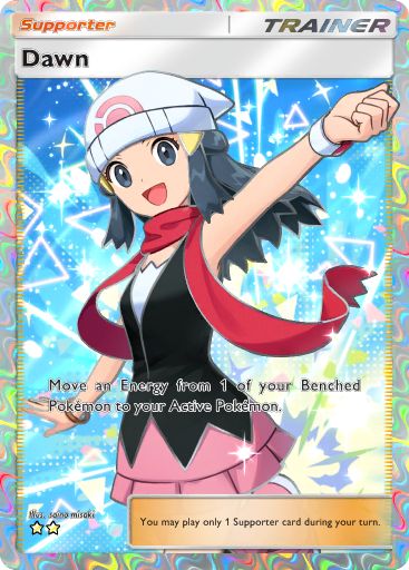 Dawn full art from Space-Time Smackdown in Pokemon TCG Pocket