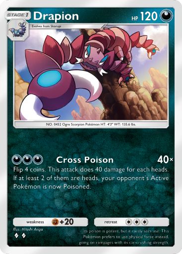 Drapion from Space-Time Smackdown in Pokemon TCG Pocket