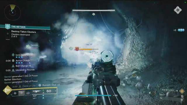 A Guardian fights enemies inside the Dreadnaught.