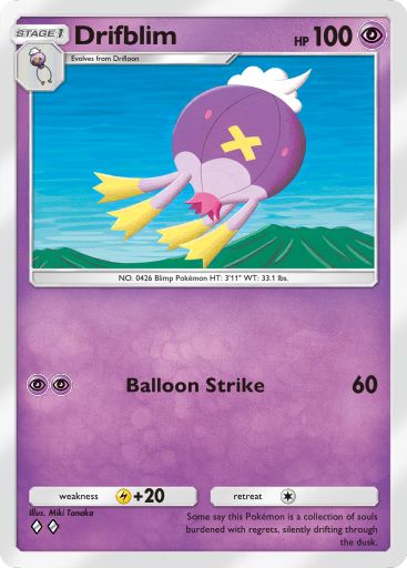 Drifblim from Space-Time Smackdown in Pokemon TCG Pocket