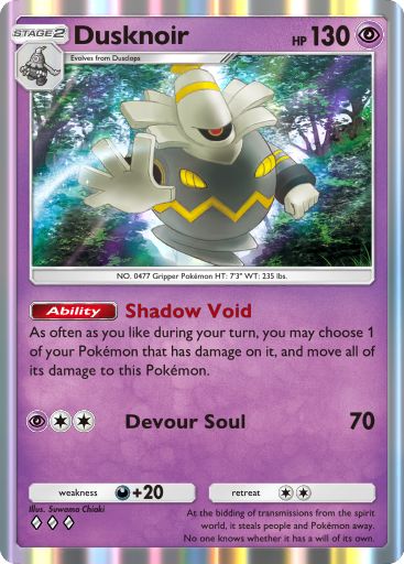 Dusknoir from Space-Time Smackdown in Pokemon TCG Pocket