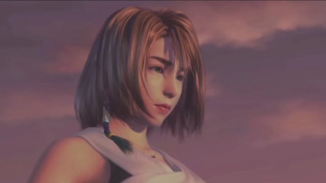 A side shot of Yuna's face in FFX