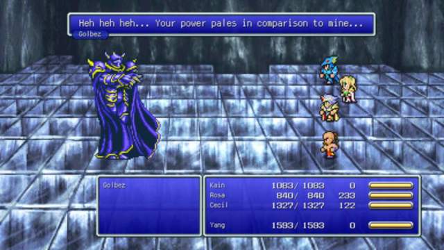 Golbez battle in FFIV