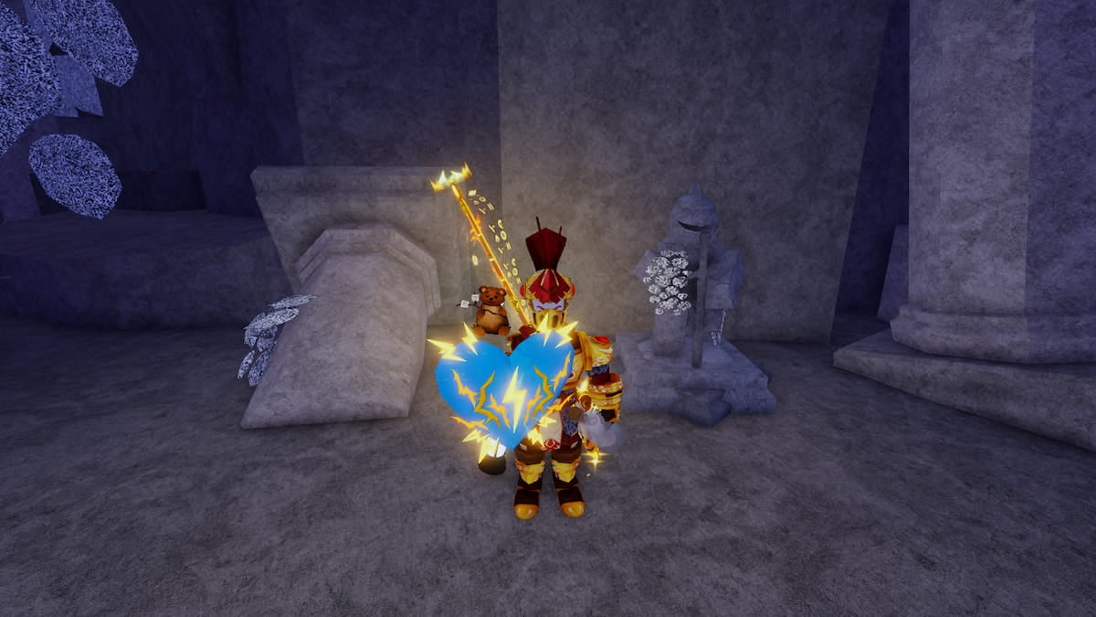 Picture showing a player holding the Heart of Zeus to reach Atlantis in Fisch.