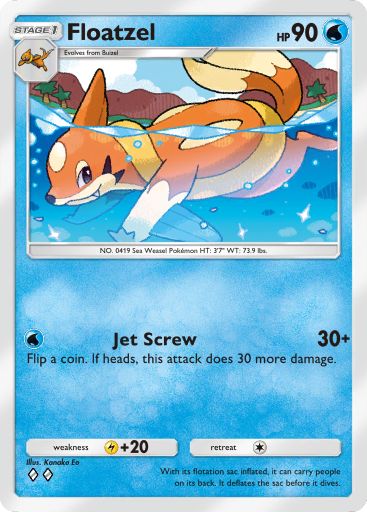 Floatzel from Space-Time Smackdown in Pokemon TCG Pocket