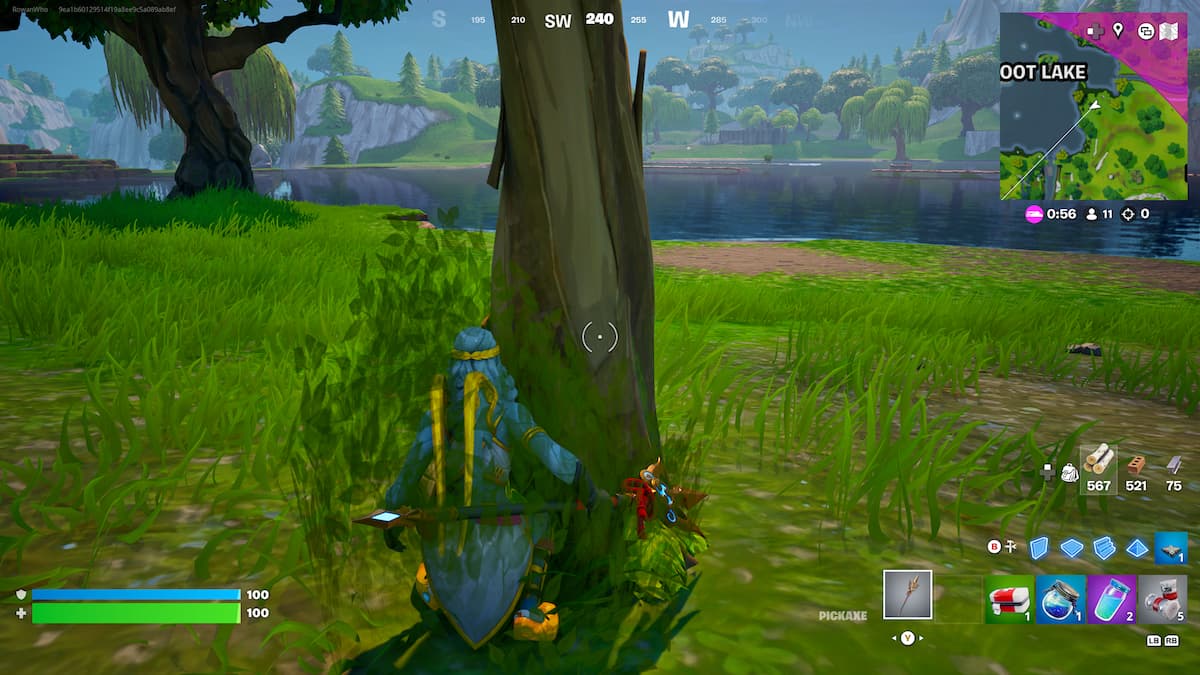 stoneheart in a bush in fortnite og