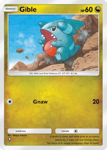 Gible from Space-Time Smackdown in Pokemon TCG Pocket