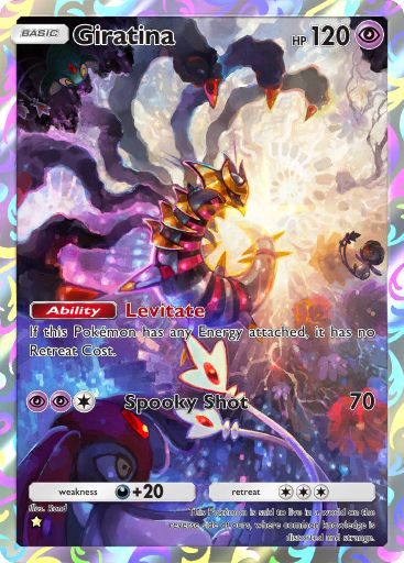 Giratina full art from Space-Time Smackdown in Pokemon TCG Pocket