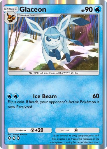 Glaceon from Space-Time Smackdown in Pokemon TCG Pocket