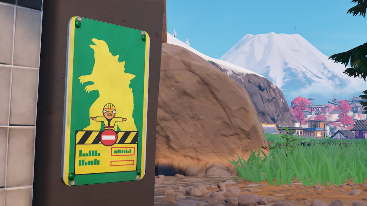 Where to place Godzilla Evacuation Shelter signs in Fortnite