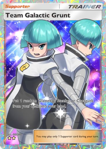 Team Galactic Grunt full art from Space-Time Smackdown in Pokemon TCG Pocket