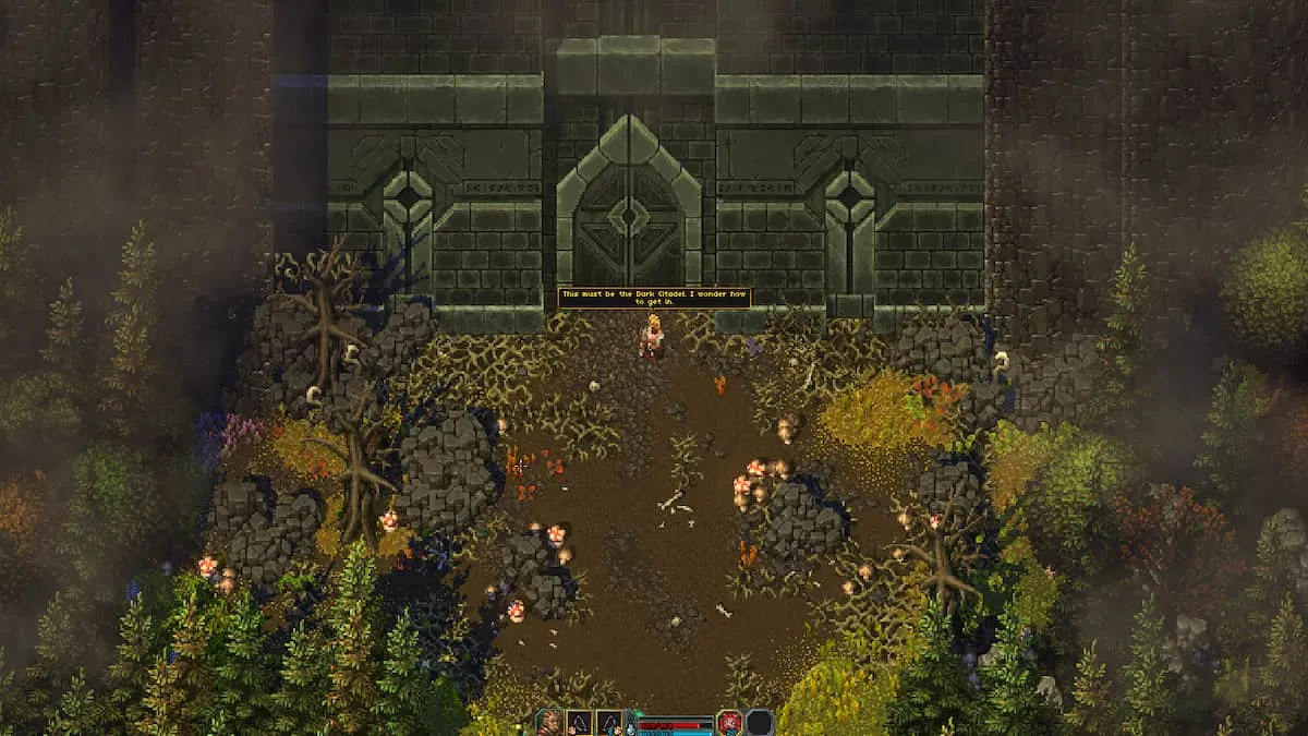 Picture showing the Dark Citadel's doors in Heroes of Hammerwatch 2.