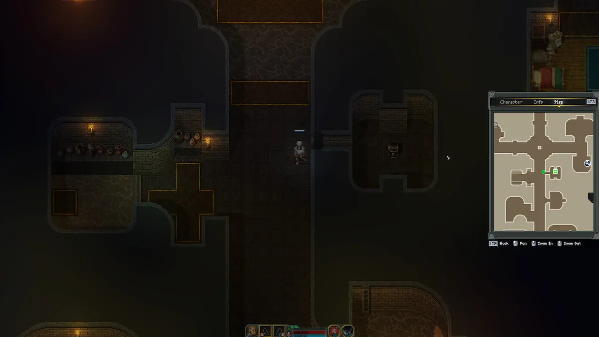 Player entering the entrance of a secret room in Heroes of Hammerwatch 2 to get rewards.