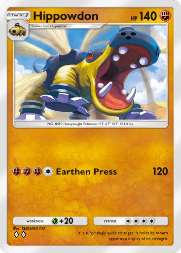 Hippowdon from Space-Time Smackdown in Pokemon TCG Pocket