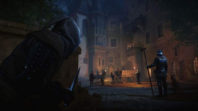 Picture showing the player using stealth to sneak up on enemies in Kingdom Come: Deliverance II.