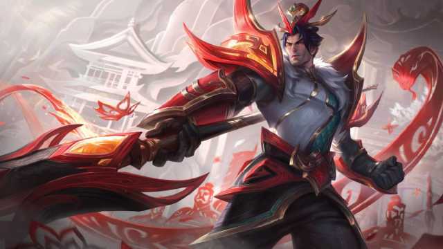 Picture showing the Mythmaker Jarvan IV skin in League of Legends.