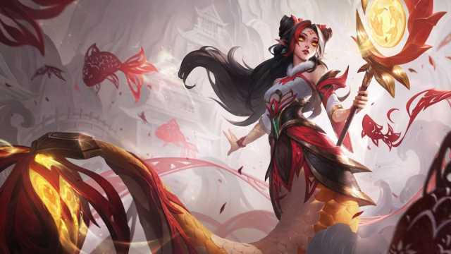 Picture showing the Mythmaker Nami skin in League of Legends.