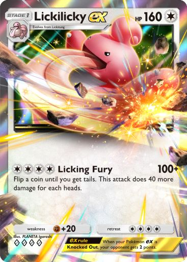 Lickilicky ex from Space-Time Smackdown in Pokemon TCG Pocket