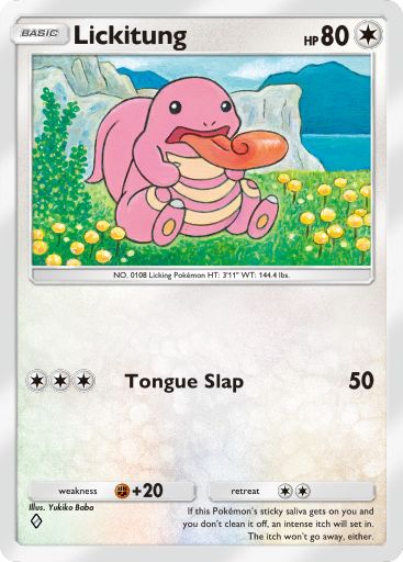 Lickitung from Space-Time Smackdown in Pokemon TCG Pocket