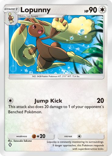 Lopunny from Space-Time Smackdown in Pokemon TCG Pocket