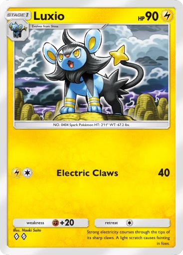 Luxio from Space-Time Smackdown in Pokemon TCG Pocket