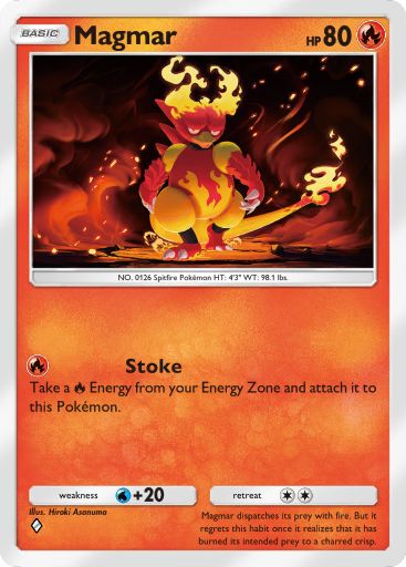 Magmar from Space-Time Smackdown in Pokemon TCG Pocket