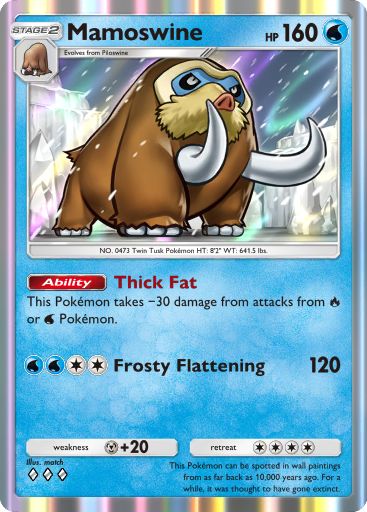 Mamoswine from Space-Time Smackdown in Pokemon TCG Pocket