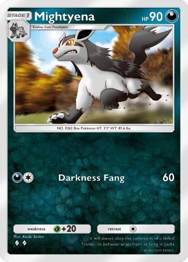 Mightyena from Space-Time Smackdown in Pokemon TCG Pocket