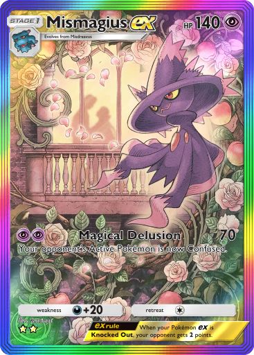 Mismagius art from Space-Time Smackdown in Pokemon TCG Pocket