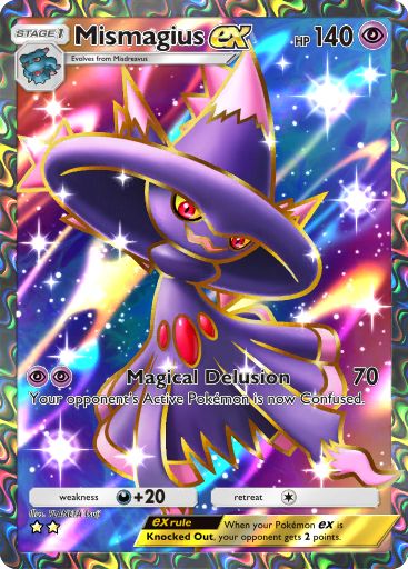 Mismagius ex full art from Space-Time Smackdown in Pokemon TCG Pocket