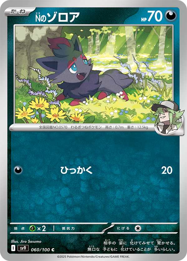 N's Zorua from Japanese Battle Partners set