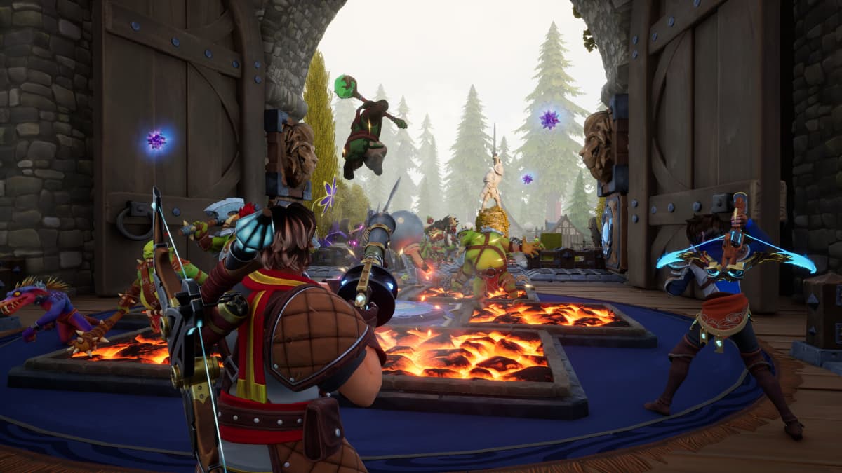 Max in Orcs Must Die! Deathtrap wielding a crossbow.