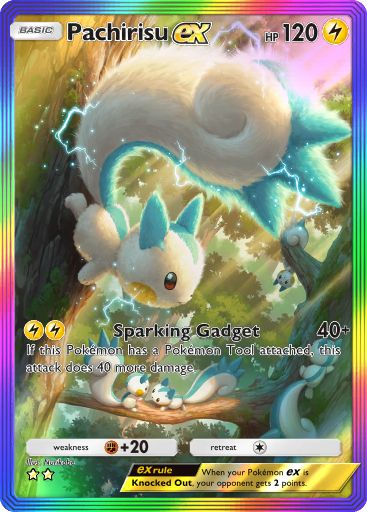 Pachirisu art from Space-Time Smackdown in Pokemon TCG Pocket