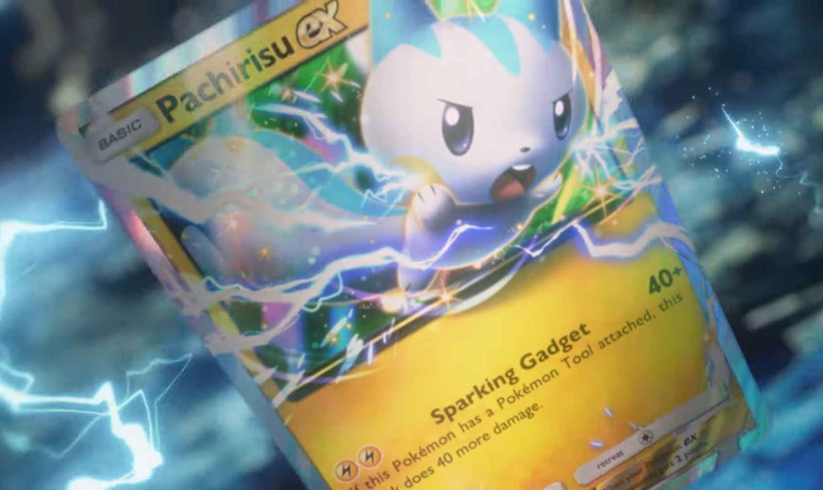 Pachurisu ex from Space-Time Smackdown in Pokemon TCG Pocket