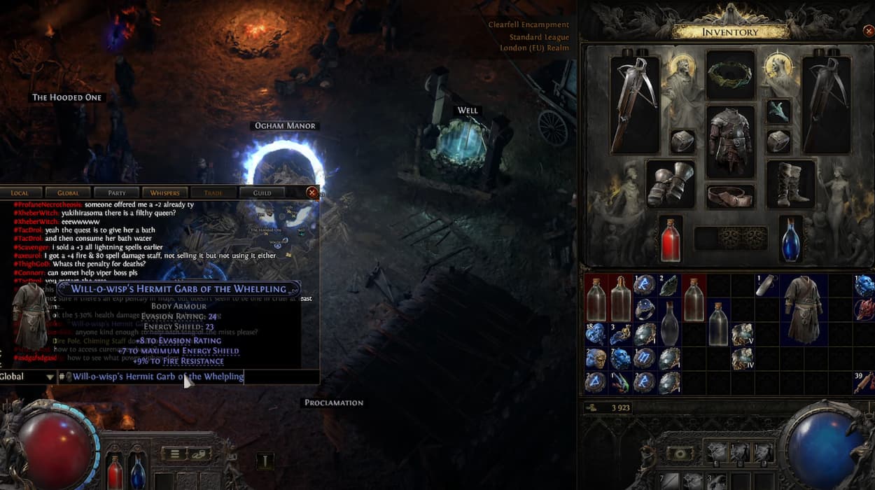 Image showing item linking in Path of Exile 2.