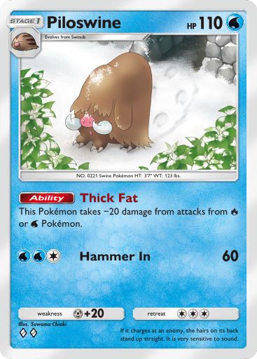 Piloswine from Space-Time Smackdown in Pokemon TCG Pocket