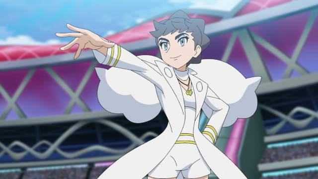 Diantha posing in the Pokémon anime.