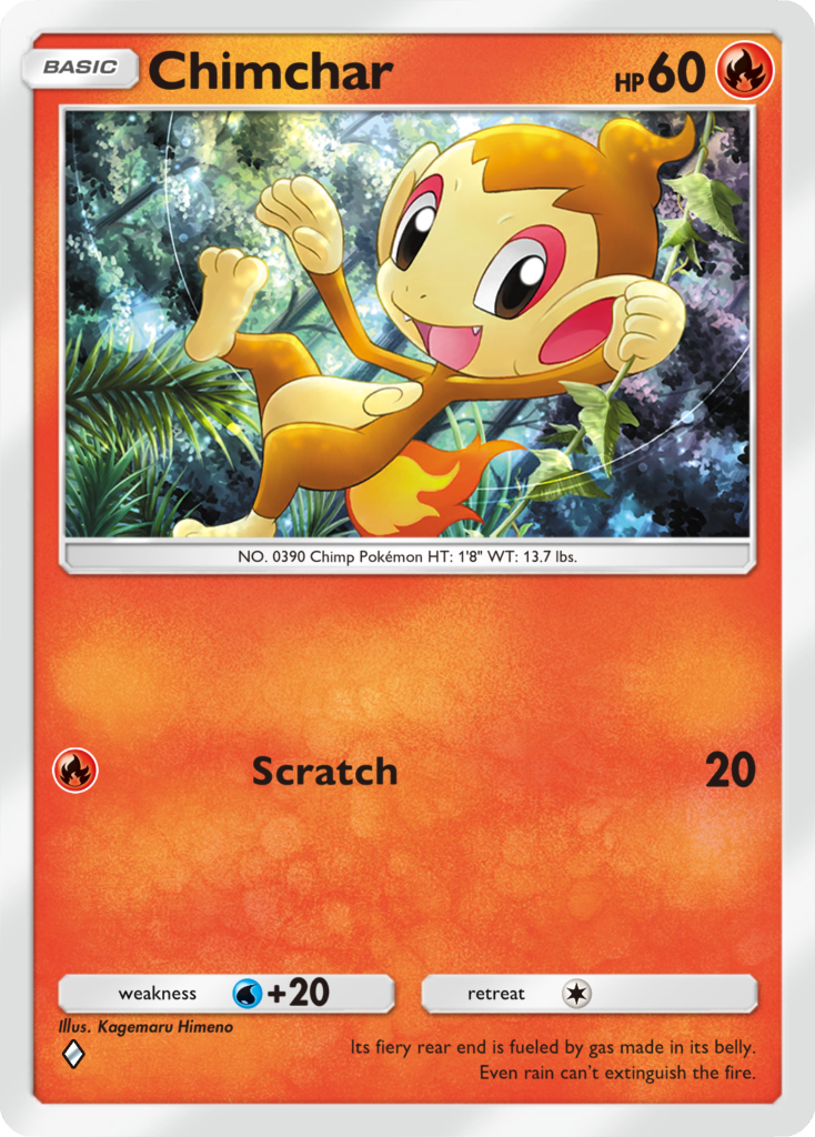 Chimchar from Space-Time Smackdown in Pokemon TCG Pocket