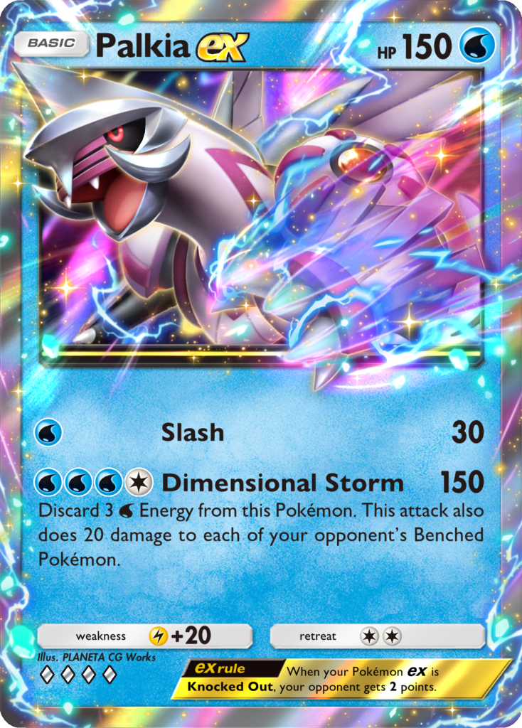 Palkia ex from the Space-Time Smackdown set in Pokemon TCG Pocket