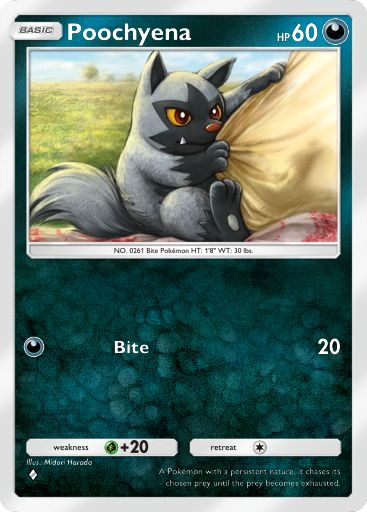 Poochyena from Space-Time Smackdown in Pokemon TCG Pocket