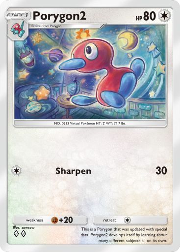 Porygon2 from Space-Time Smackdown in Pokemon TCG Pocket