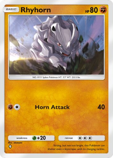 Rhyhorn from Space-Time Smackdown in Pokemon TCG Pocket