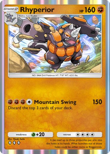 Rhyperior from Space-Time Smackdown in Pokemon TCG Pocket