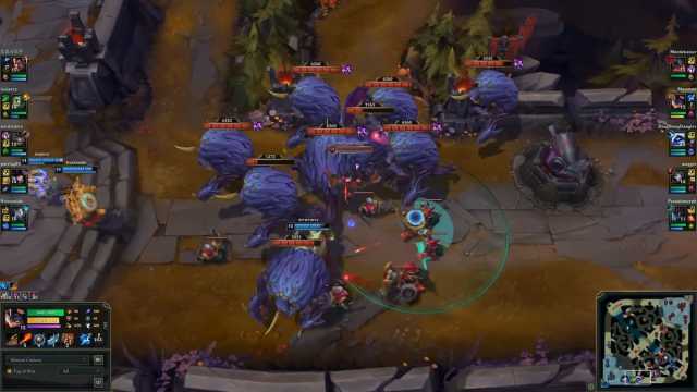 Picture showing the multiple Rift Herald exploit in action in League of Legends.