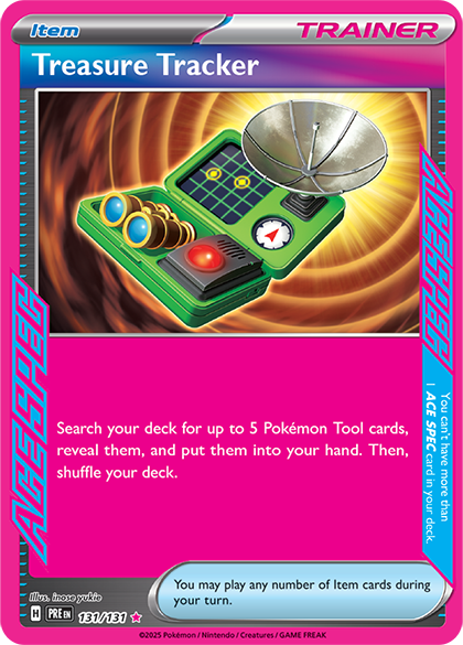 Treasure Tracker ACE SPEC Pokémon card.