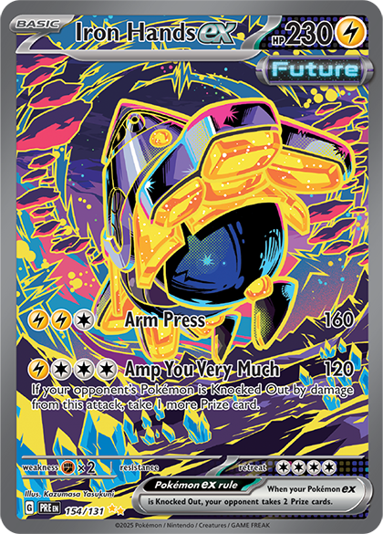 Iron Hands full art Pokémon card.