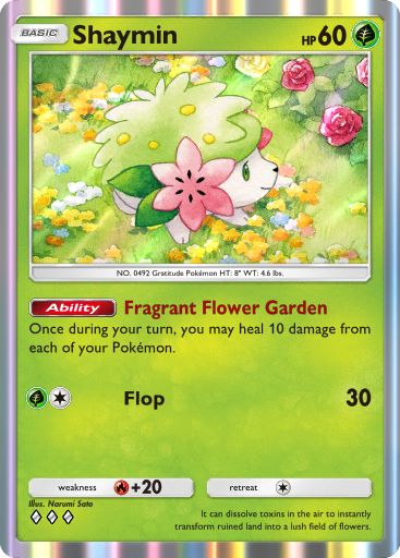 Shaymin from Space-Time Smackdown in Pokemon TCG Pocket