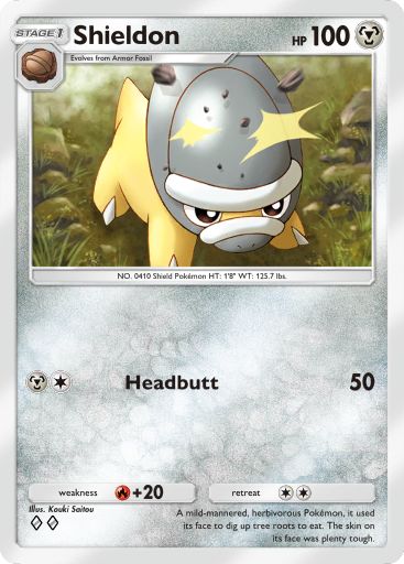 Shieldon from Space-Time Smackdown in Pokemon TCG Pocket